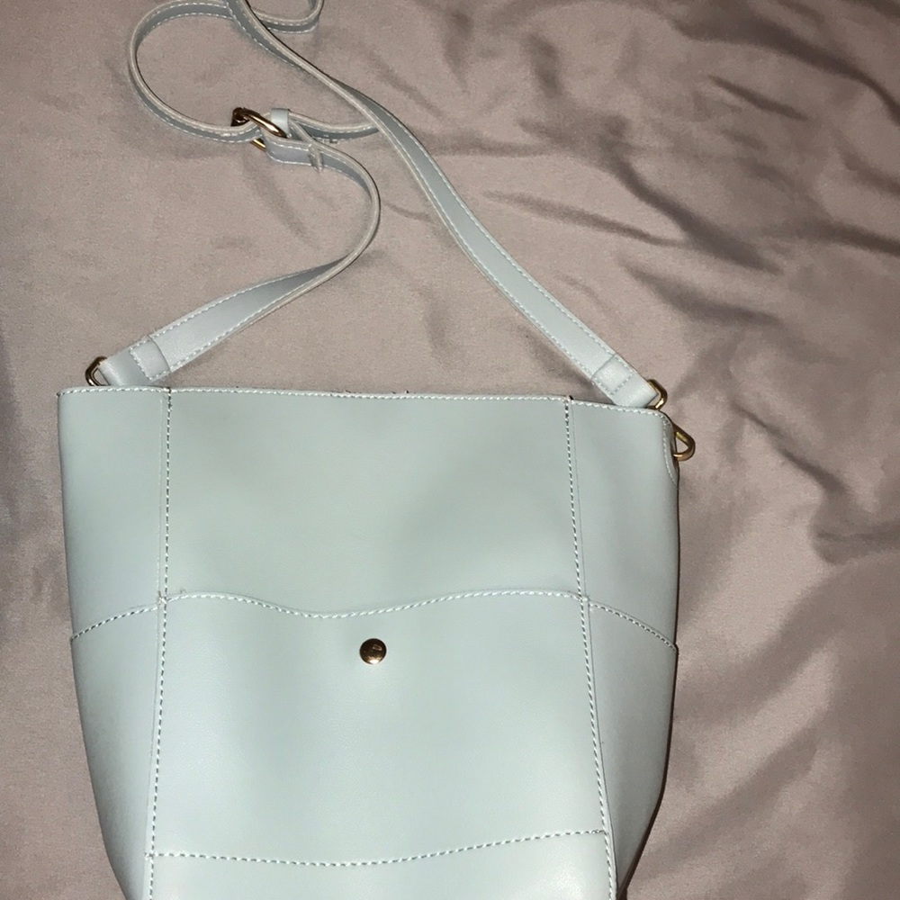 blue bag with extra strap & blue bag inside